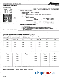 Datasheet 118XC001 manufacturer Solitron
