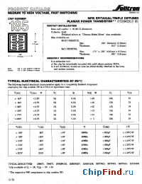 Datasheet 185XC001 manufacturer Solitron