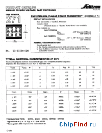 Datasheet 271XC003 manufacturer Solitron