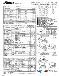 Datasheet SDF9240 manufacturer Solitron