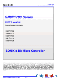Datasheet SN8P1702P производства SONiX