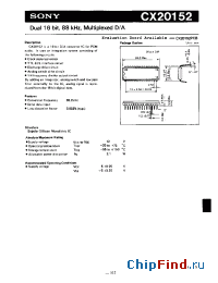 Datasheet CX20152PCB производства SONY