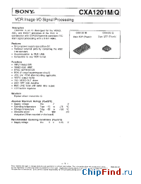 Datasheet CXA1201Q производства SONY