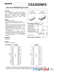 Datasheet CXA2020M/S manufacturer SONY