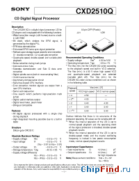 Datasheet CXD2510Q manufacturer SONY