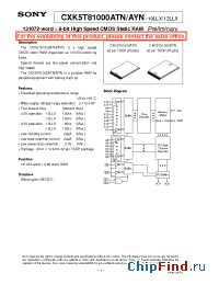 Datasheet CXK5T81000ATN-12LLX производства SONY