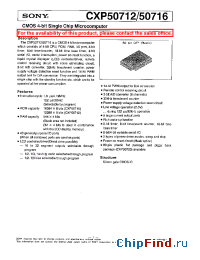 Datasheet CXP50716 manufacturer SONY