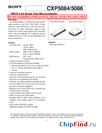 Datasheet CXP5084 manufacturer SONY
