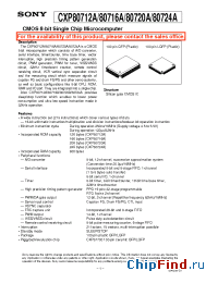 Datasheet CXP80712A manufacturer SONY