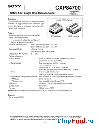 Datasheet CXP84700 manufacturer SONY
