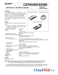 Datasheet CXP85400-U01Q manufacturer SONY