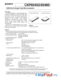 Datasheet CXP85452 manufacturer SONY