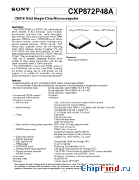 Datasheet CXP872P48AQ-2 manufacturer SONY