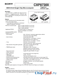 Datasheet CXP87300-U02Q manufacturer SONY