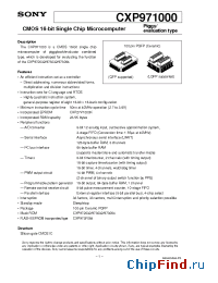 Datasheet CXP971000-U01Q manufacturer SONY