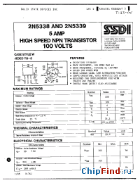 Datasheet 2N5338 производства SSDI