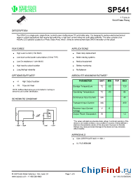 Datasheet SP541 производства Solid State