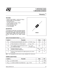 Datasheet 1.5KE18CA manufacturer STMicroelectronics