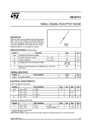 Datasheet 1N5711 manufacturer STMicroelectronics