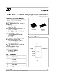 Datasheet 29F040 производства STMicroelectronics