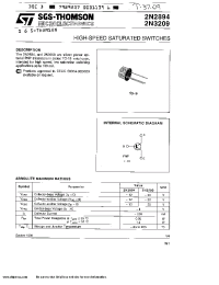 Datasheet 2N2894 manufacturer STMicroelectronics