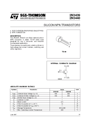 Datasheet 2N3439 manufacturer STMicroelectronics