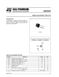 Datasheet 2N4036 manufacturer STMicroelectronics