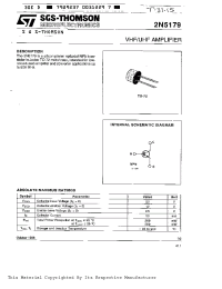 Datasheet 2N5179 manufacturer STMicroelectronics