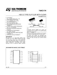 Datasheet 74AC174 manufacturer STMicroelectronics