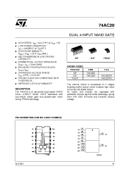 Datasheet 74AC20MTR manufacturer STMicroelectronics