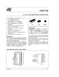 Datasheet 74ACT138TTR manufacturer STMicroelectronics