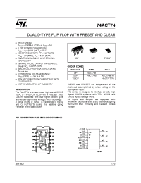 Datasheet 74ACT74MTR manufacturer STMicroelectronics