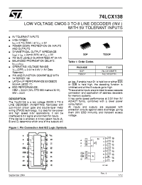 Datasheet 74LCX138 manufacturer STMicroelectronics