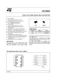 Datasheet 74LVQ04TTR manufacturer STMicroelectronics