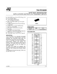 Datasheet 74LVX16245 производства STMicroelectronics