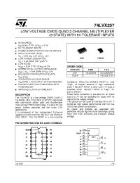 Datasheet 74LVX257TTR производства STMicroelectronics