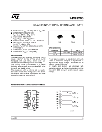 Datasheet 74VHC03TTR производства STMicroelectronics