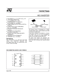 Datasheet 74VHCT04A manufacturer STMicroelectronics