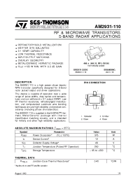 Datasheet AM2931-110 производства STMicroelectronics