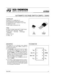 Datasheet AVS08 производства STMicroelectronics