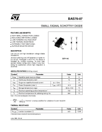 Datasheet BAS70-07 производства STMicroelectronics
