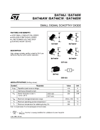 Datasheet BAT46ACJW производства STMicroelectronics