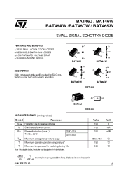 Datasheet BAT46SW производства STMicroelectronics