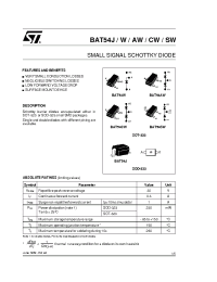 Datasheet BAT54AW производства STMicroelectronics