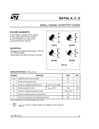Datasheet BAT54 производства STMicroelectronics