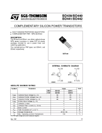 Datasheet BD439 производства STMicroelectronics