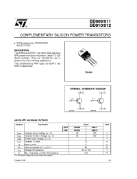 Datasheet BD909 производства STMicroelectronics