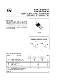 Datasheet BDX34C производства STMicroelectronics