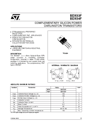 Datasheet BDX54F производства STMicroelectronics