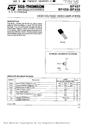 Datasheet BF458 manufacturer STMicroelectronics